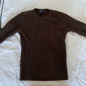 Gap Fitted Cableknit Brown Sweater